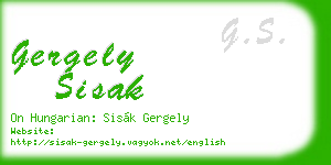 gergely sisak business card