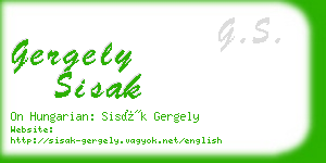 gergely sisak business card